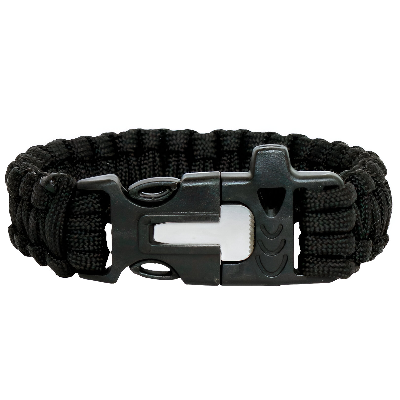 JKR Survivalowy paracord bransoletka, czarna