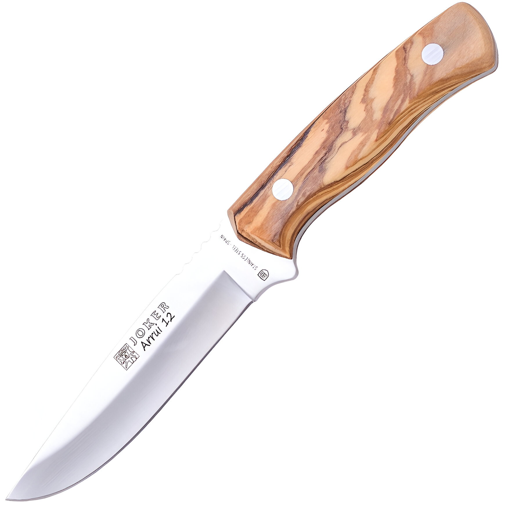 Joker Arrui 12 - Nóż bushcraftowy, 12 cm, drewno oliwne